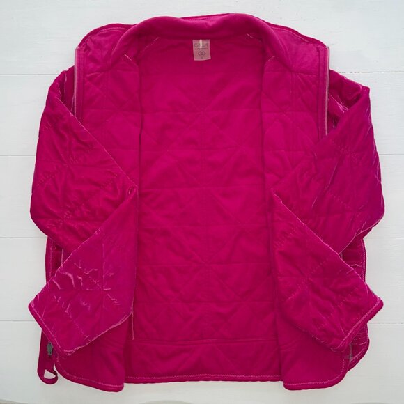 Calia by Carrie Underwood Women's L Velour Quilted Jacket Full Zip Raspberry Ice - Picture 8 of 16
